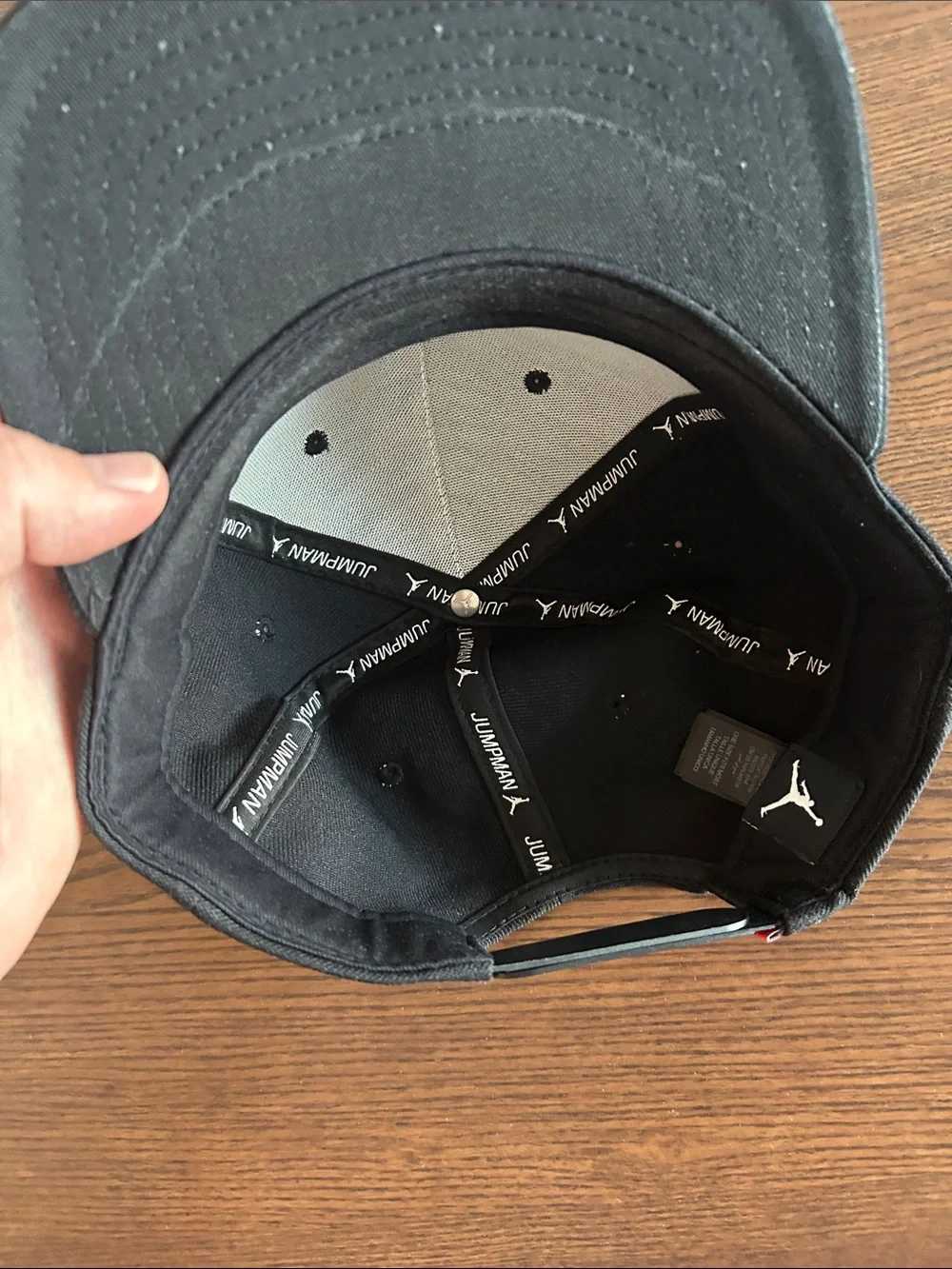 Jordan Paris Saint-Germain Black White Logo Snapback Hat